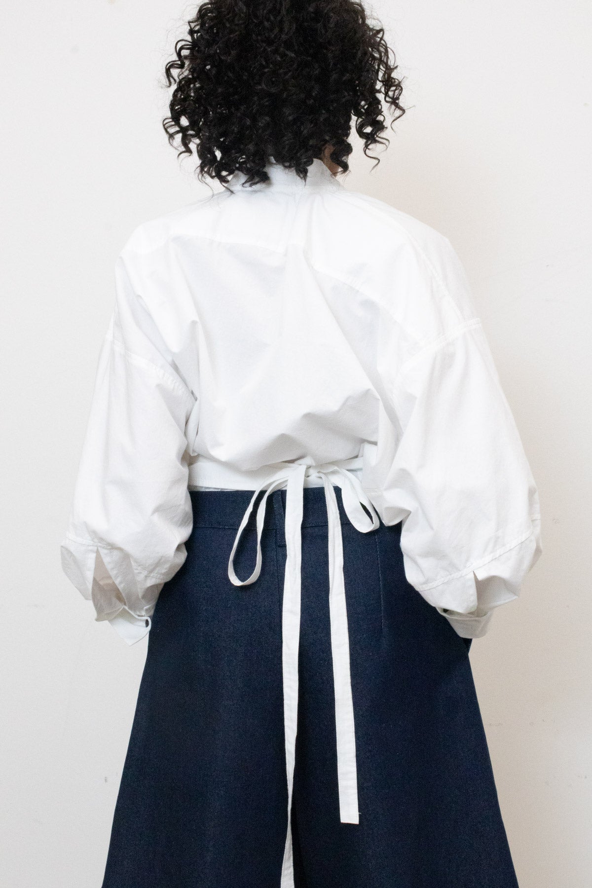Billowing Shorts in Blue Denim