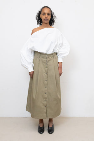 ARCHETYPE Indulging Top in White Cotton Poplin