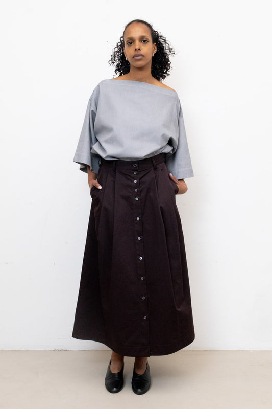 Tee Shirt in Houndstooth Cotton/Viscose