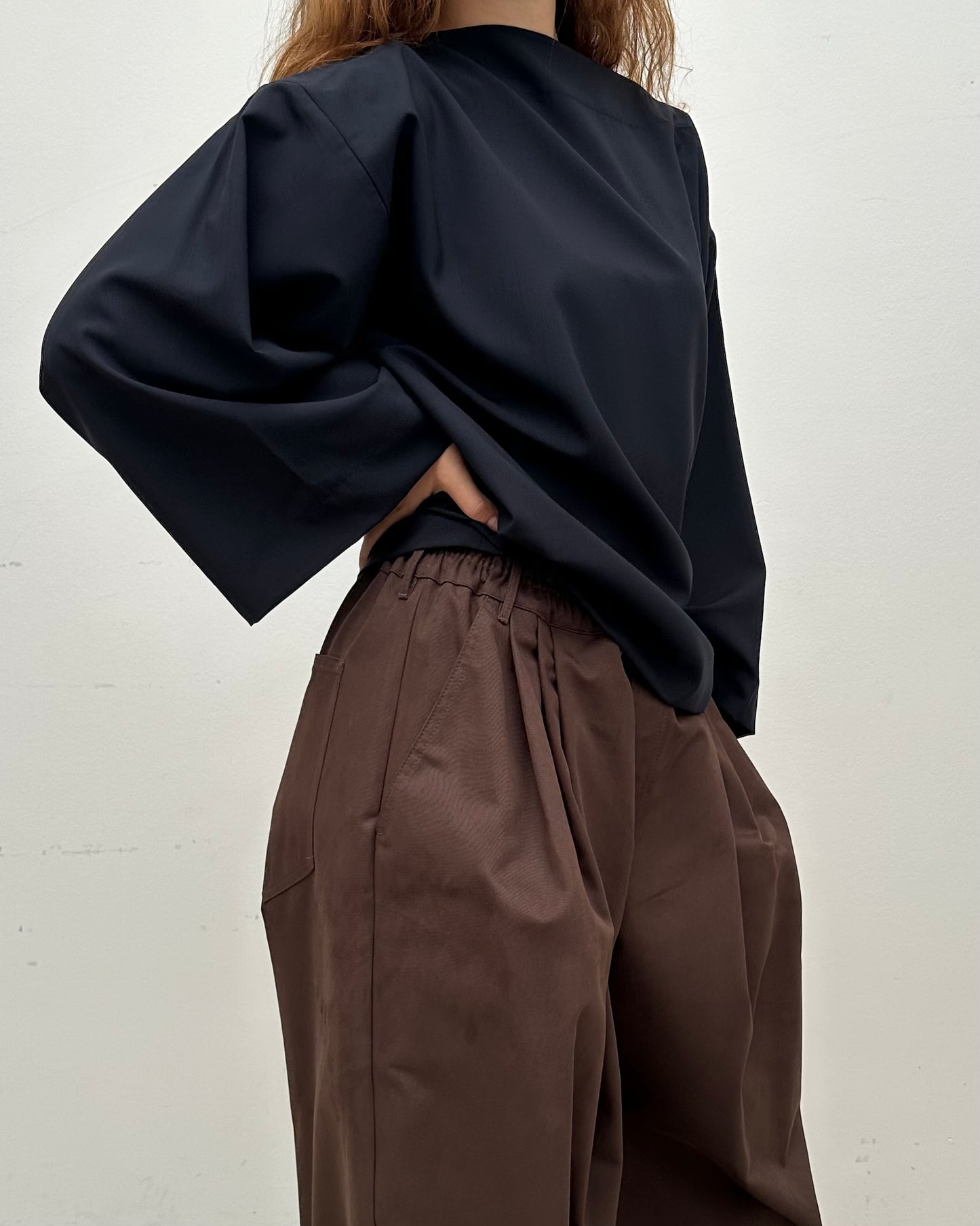 ARCHETYPE Tee Shirt in Navy Cool Wool