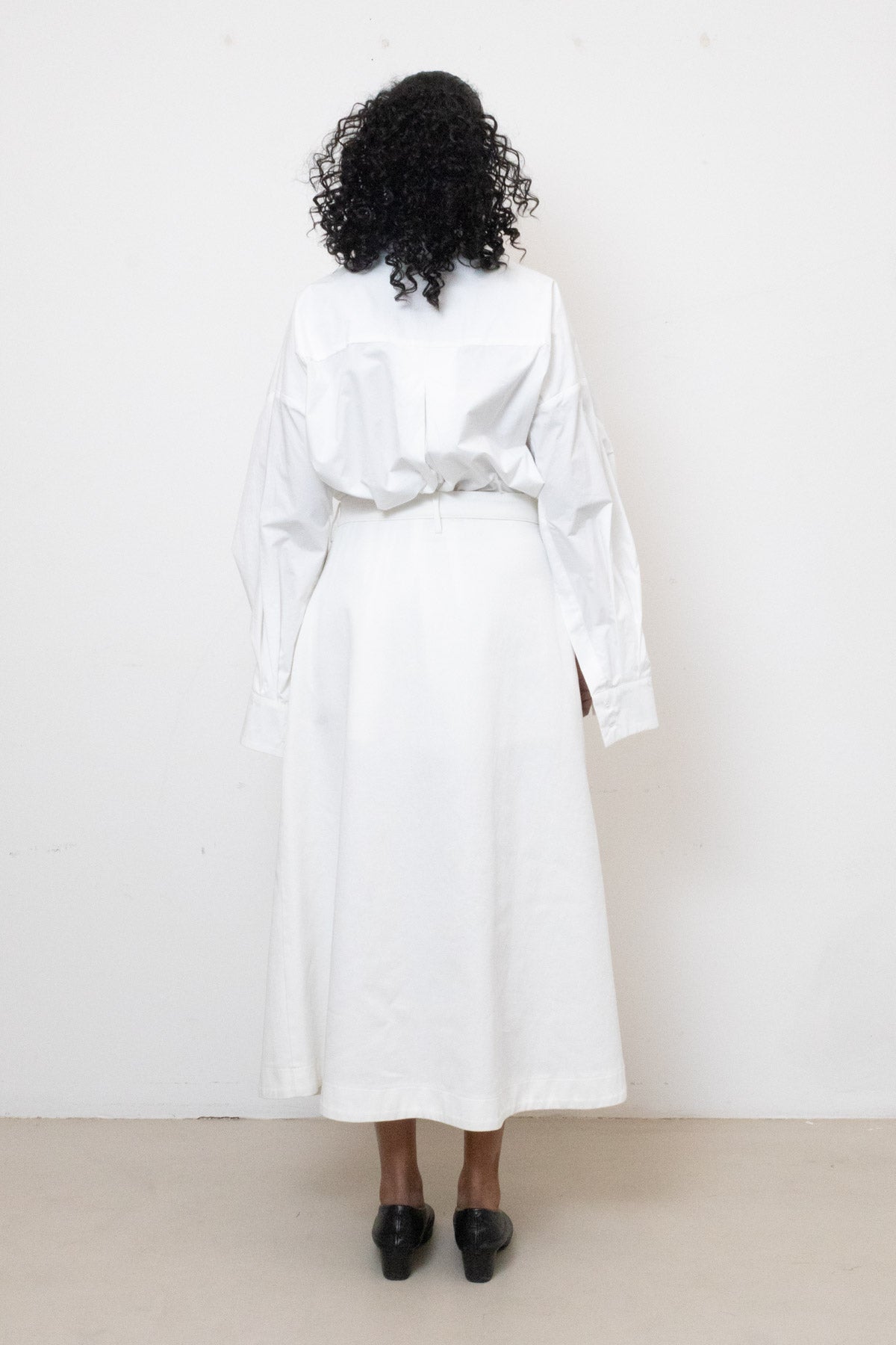 Shirt in White Cotton Poplin