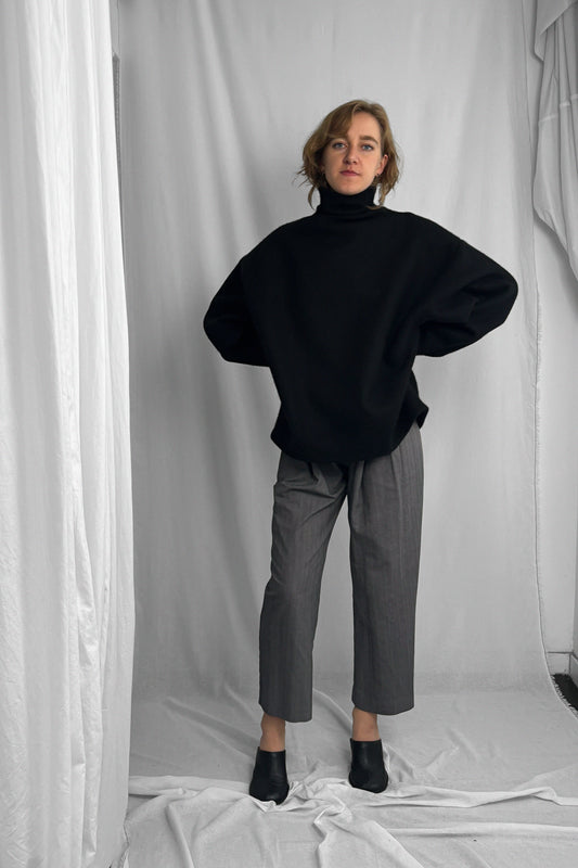 ARCHETYPE BLACK WOOL SWEATER