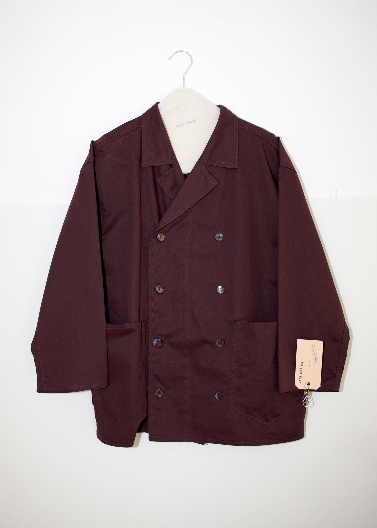 Jacket in Plum Cotton Twill