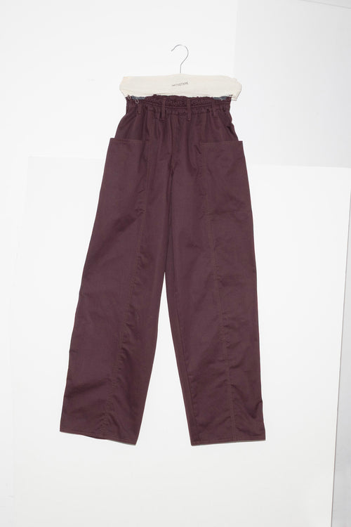VITA ACTIVA Trouze Trousers in Plum Cotton