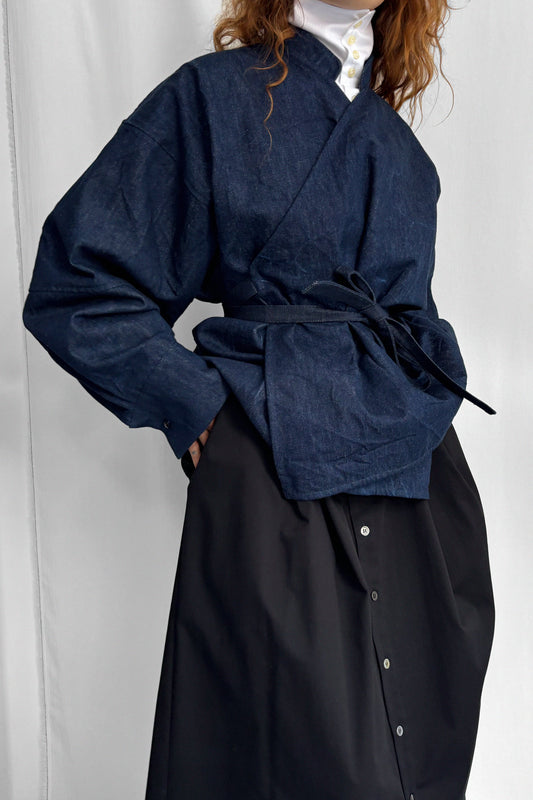 ARCHETYPE ENVELOPING DENIM TOP