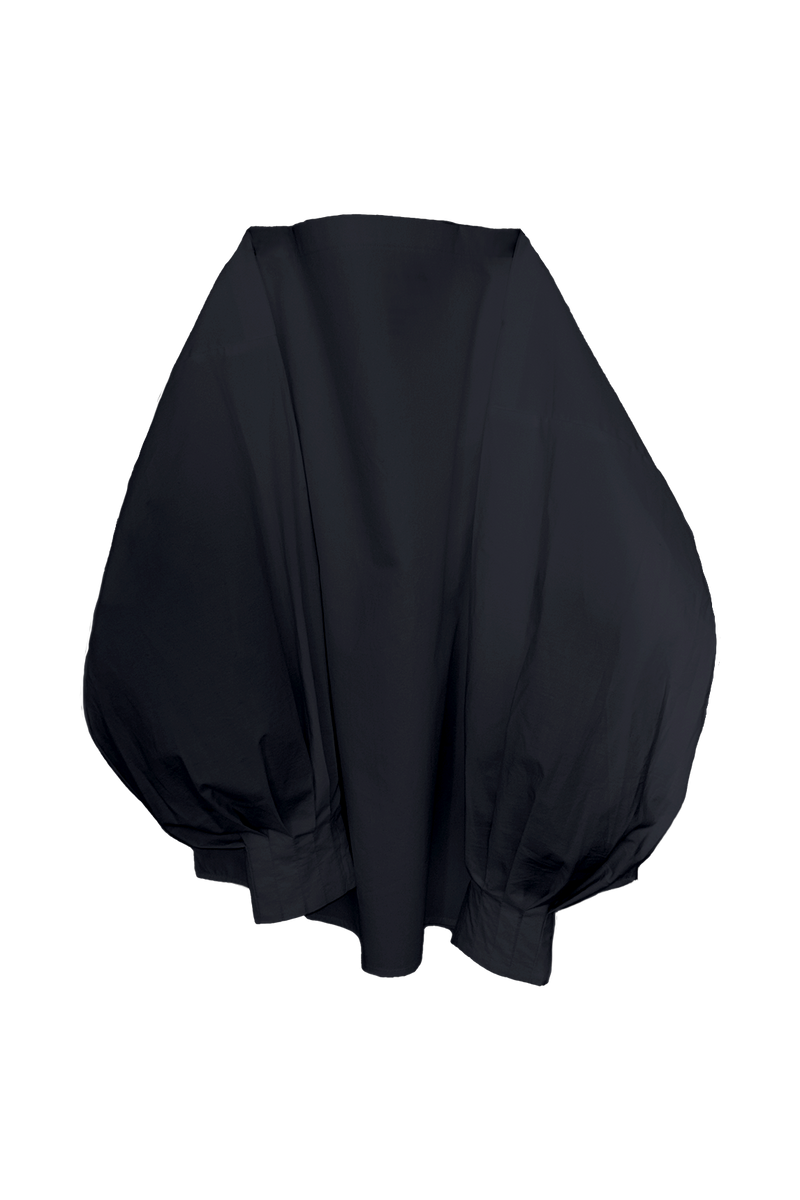 ARCHETYPE Indulging top in navy cotton poplin
