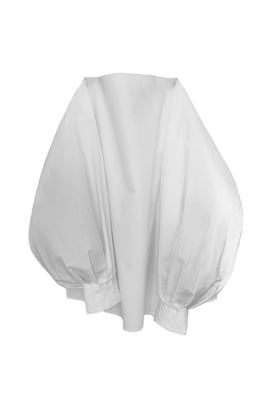 ARCHETYPE Indulging top in white cotton poplin