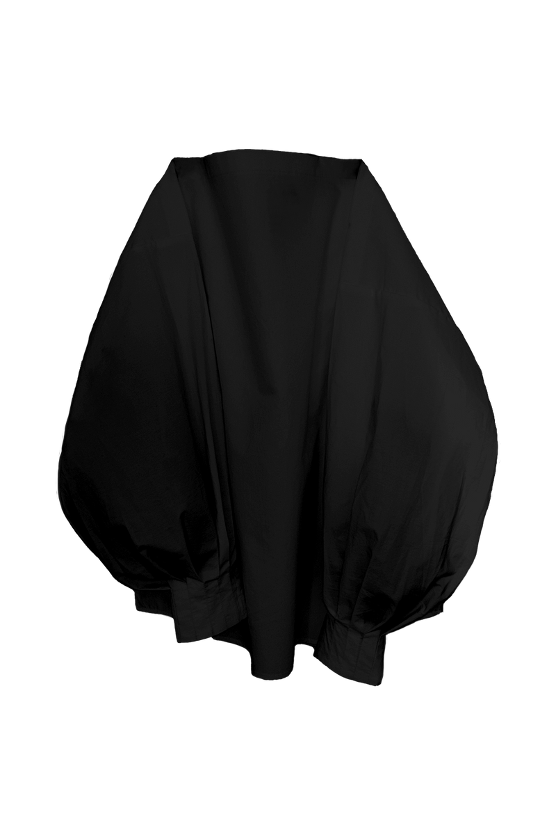 ARCHETYPE Indulging top in black cotton poplin