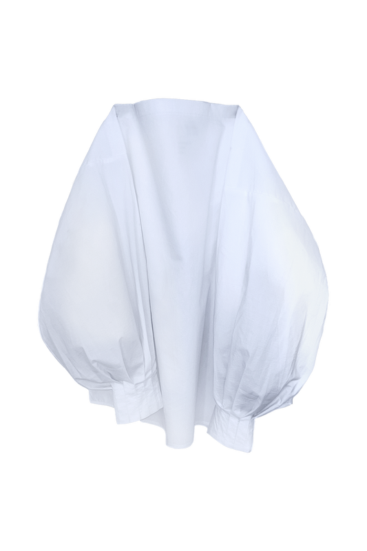 ARCHETYPE Indulging top in blue satin cotton