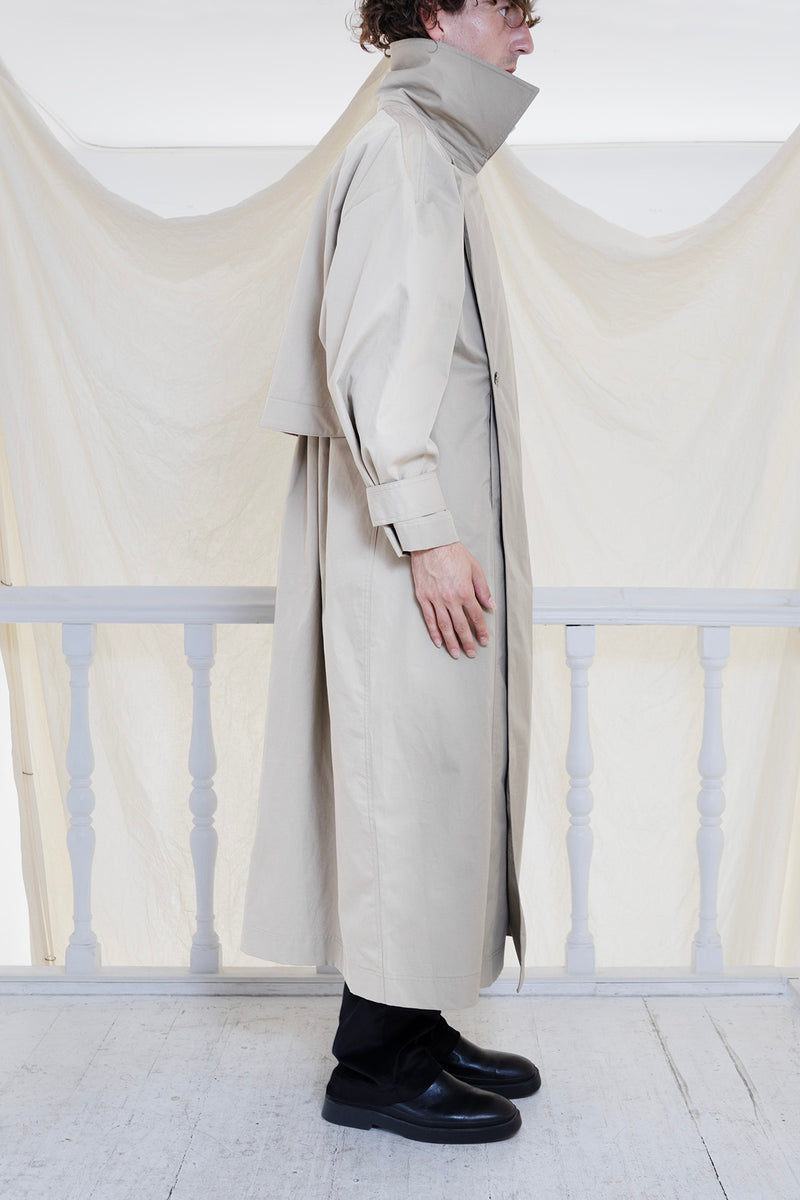 Archetype Trench Coat in Beige Waterproof Cotton