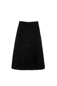 ARCHETYPE Billowing skirt in black cotton twill