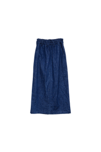 ARCHETYPE Wringing Skirt in indigo denim (straight)