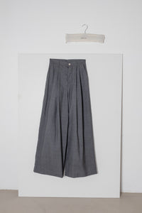 ARCHETYPE Billowing Trousers in Fine Grey Wool