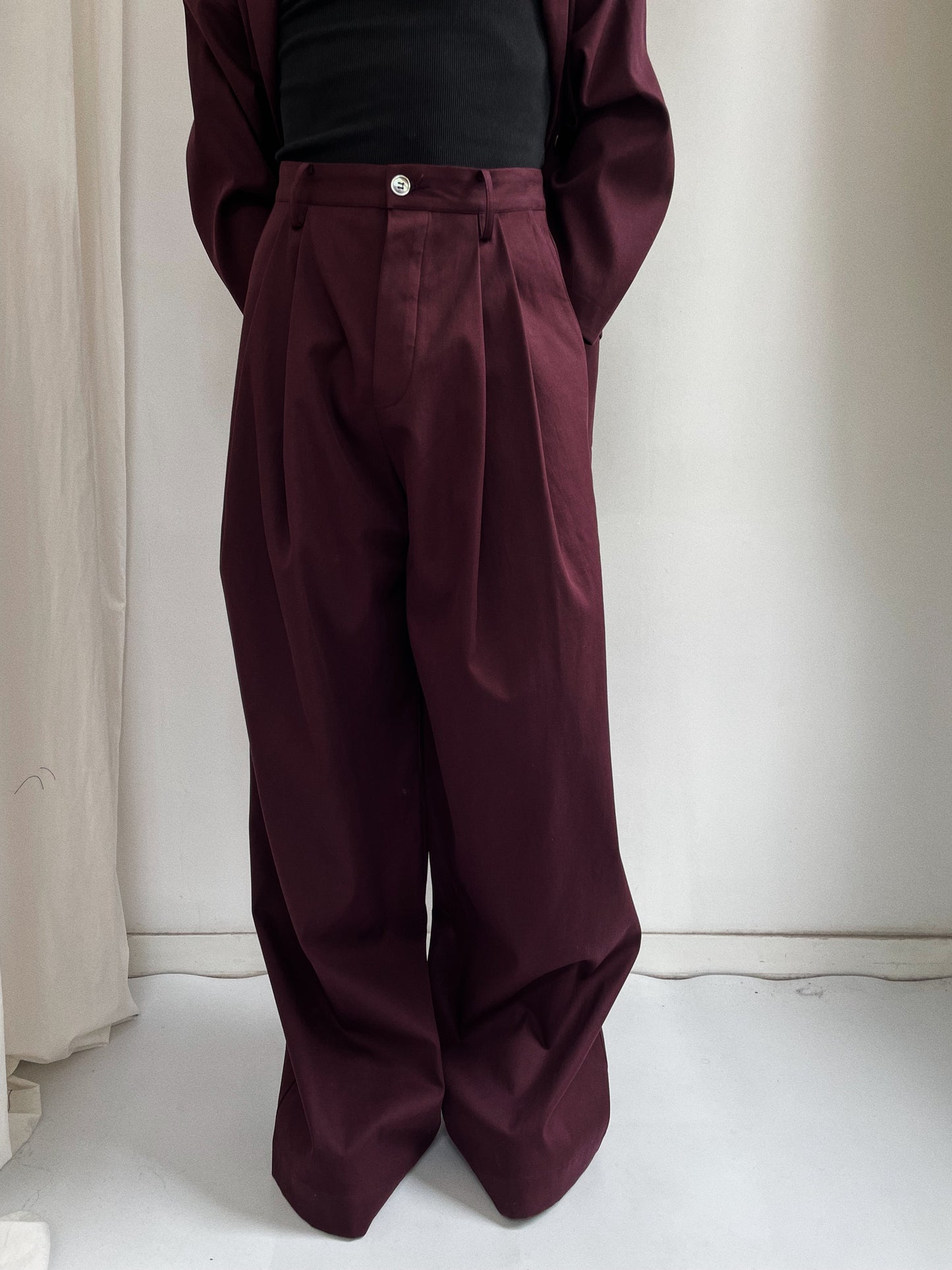 ARCHETYPE Billowing cotton trousers