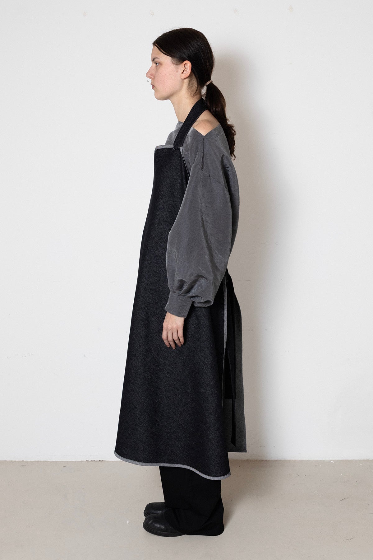 Apron in Black Denim