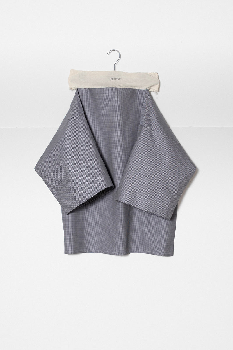 ARCHETYPE Indulging T-Shirt in Black Houndstooth Cotton