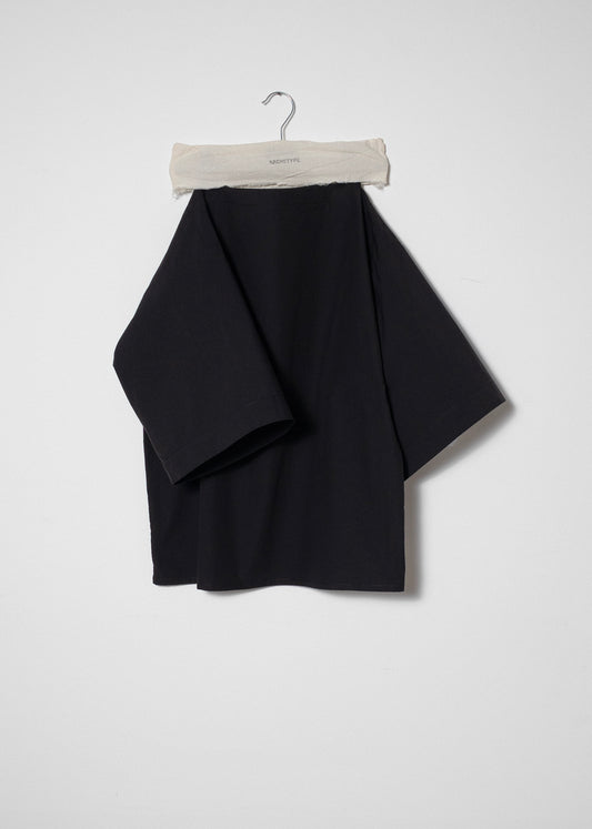 Indulging Tee Shirt in Navy Cotton Poplin