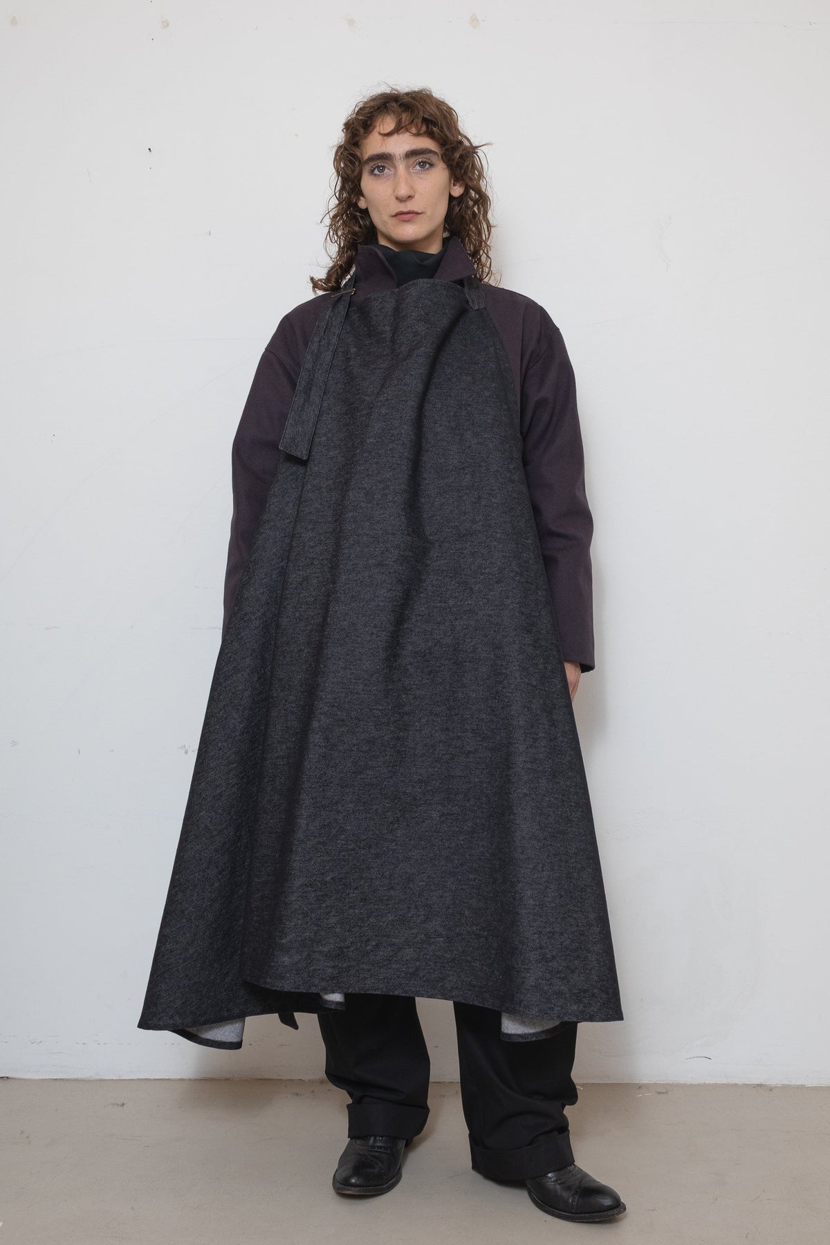 Apron in Black Denim