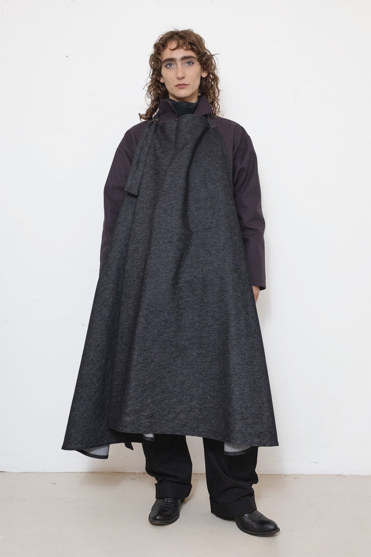 Apron in Black Denim