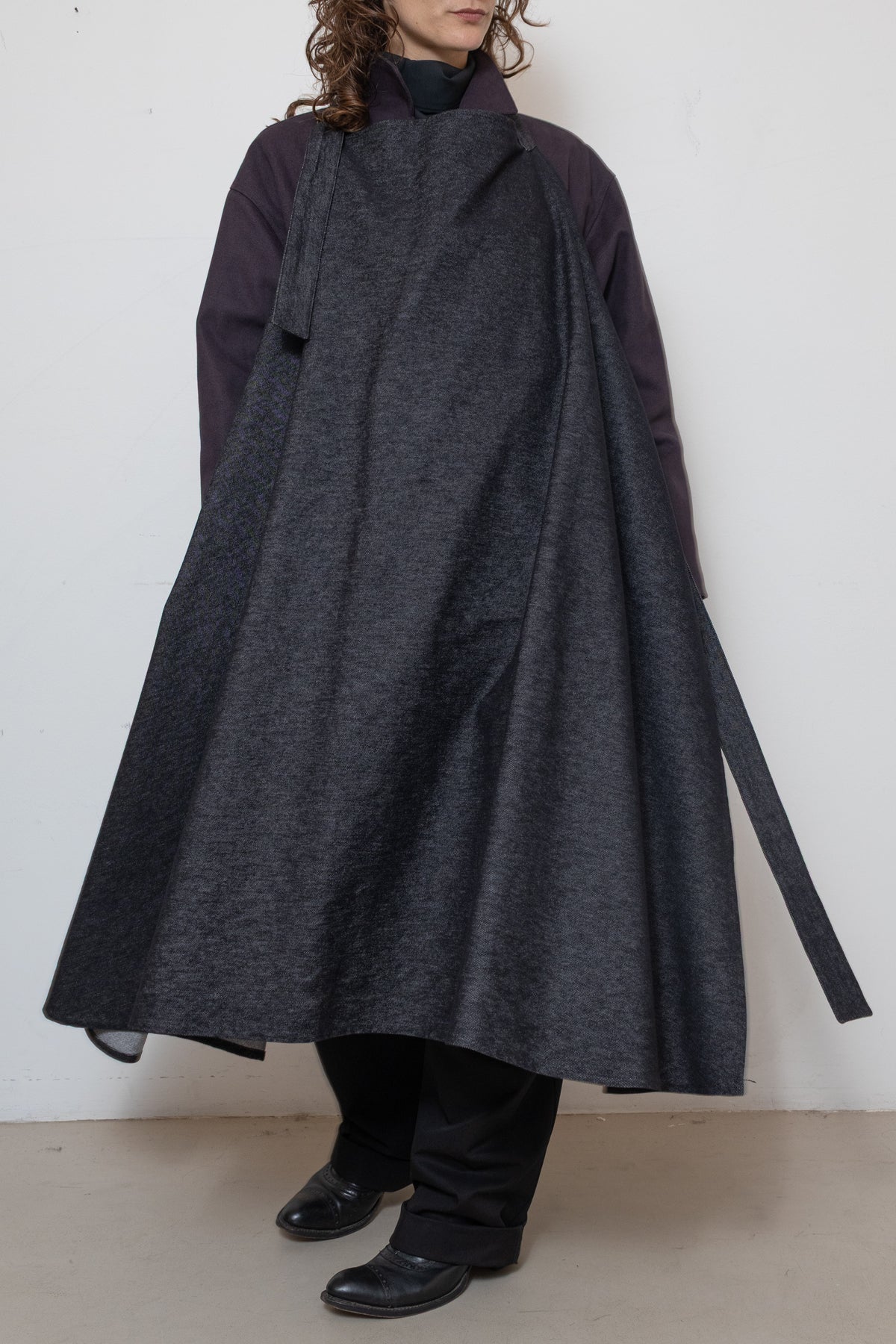 Apron in Black Denim