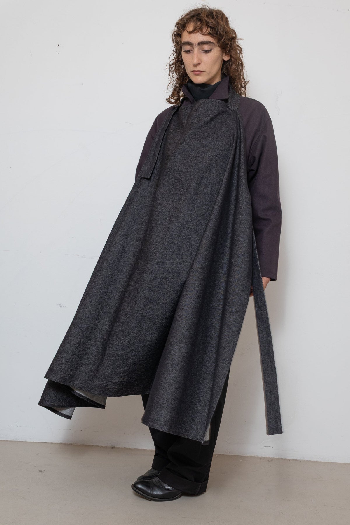 Apron in Black Denim