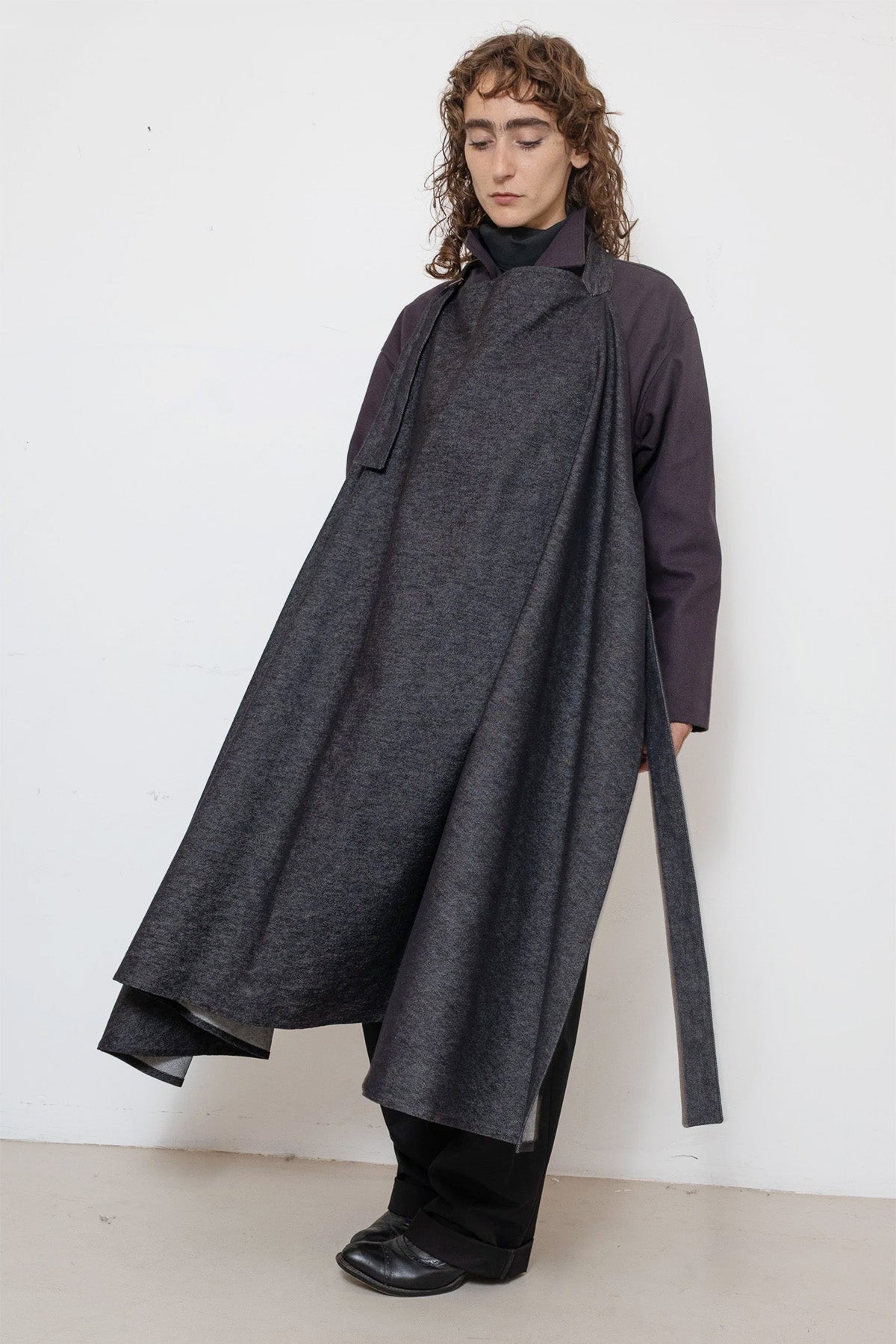 Apron in Black Denim