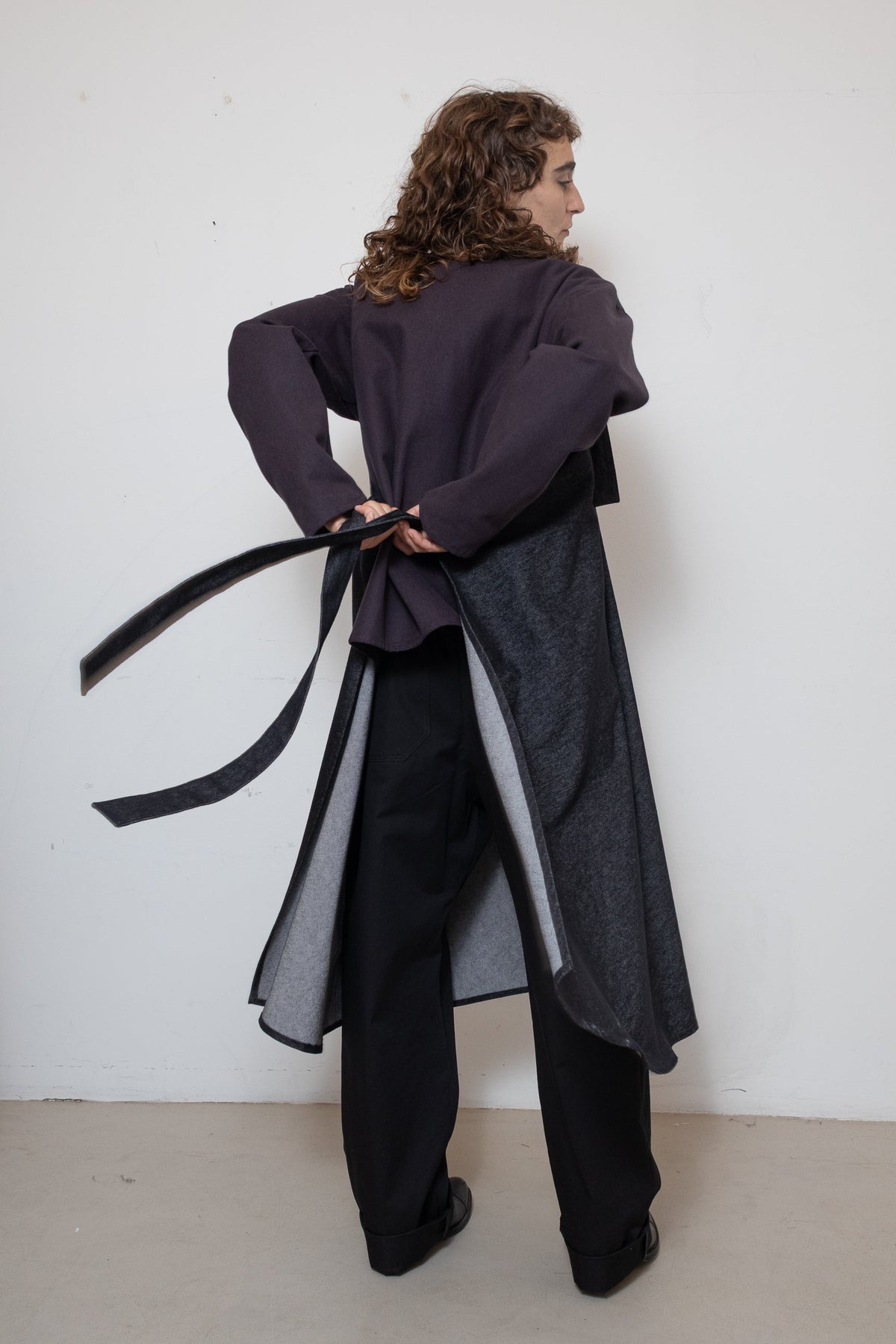 Apron in Black Denim