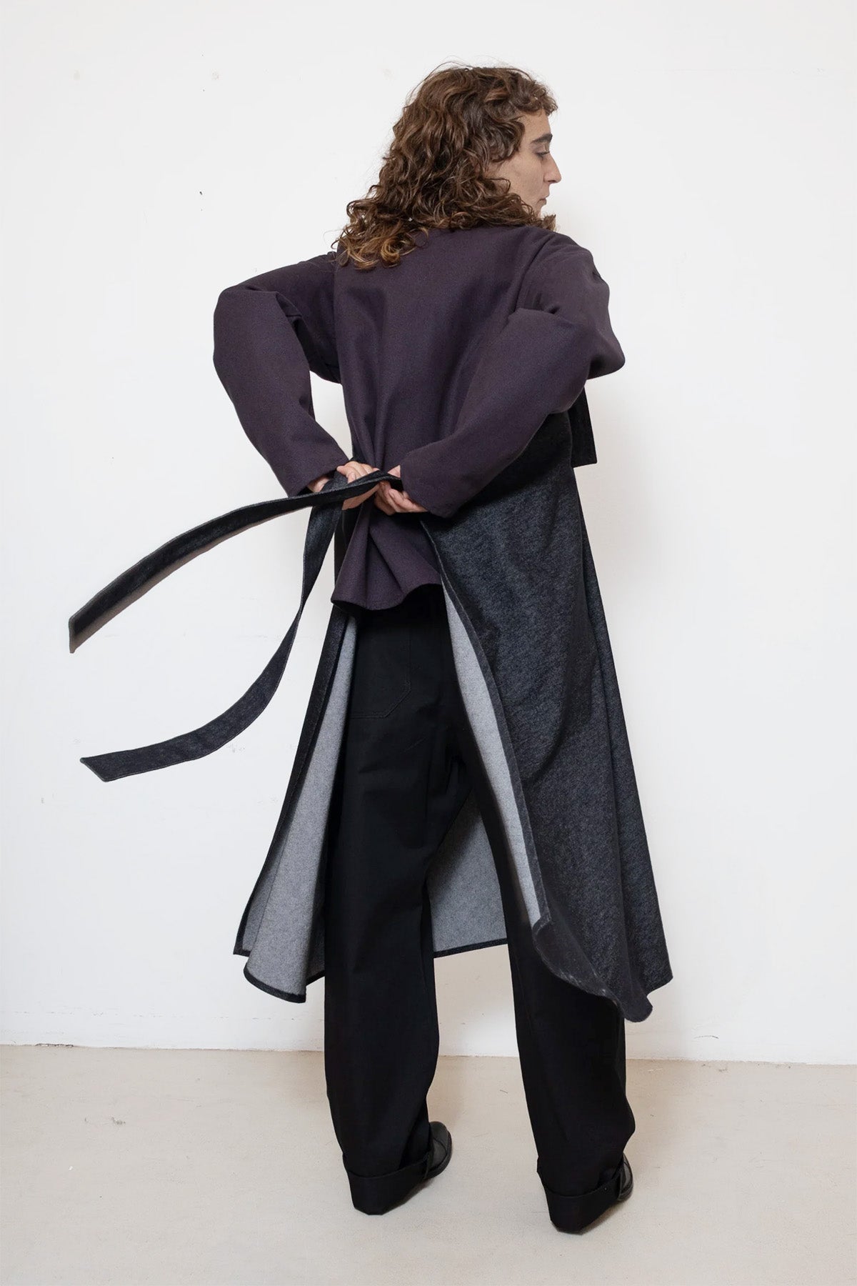 Apron in Black Denim