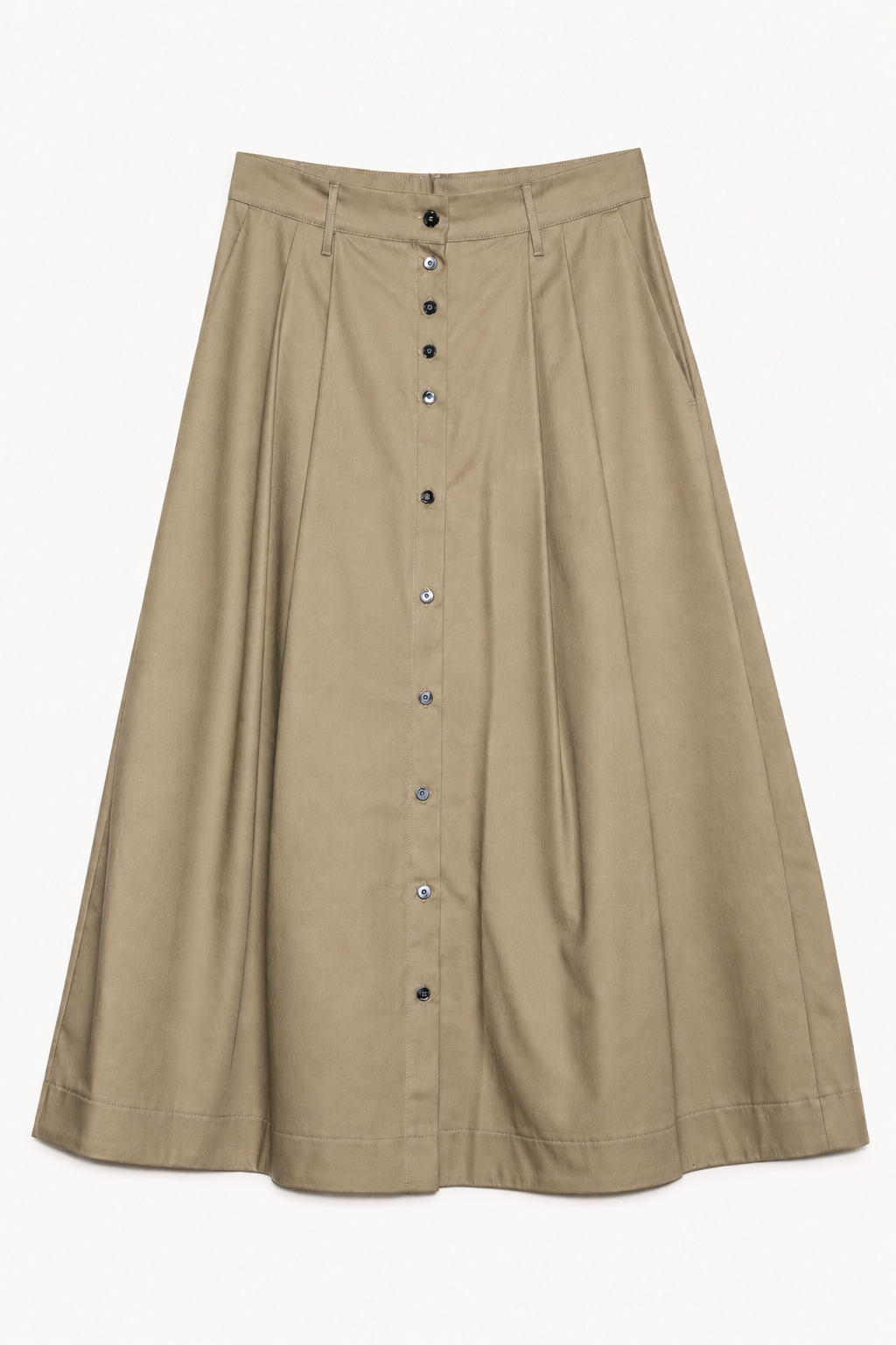 Billowing Skirt in Ecru Heavy Cotton Canvas