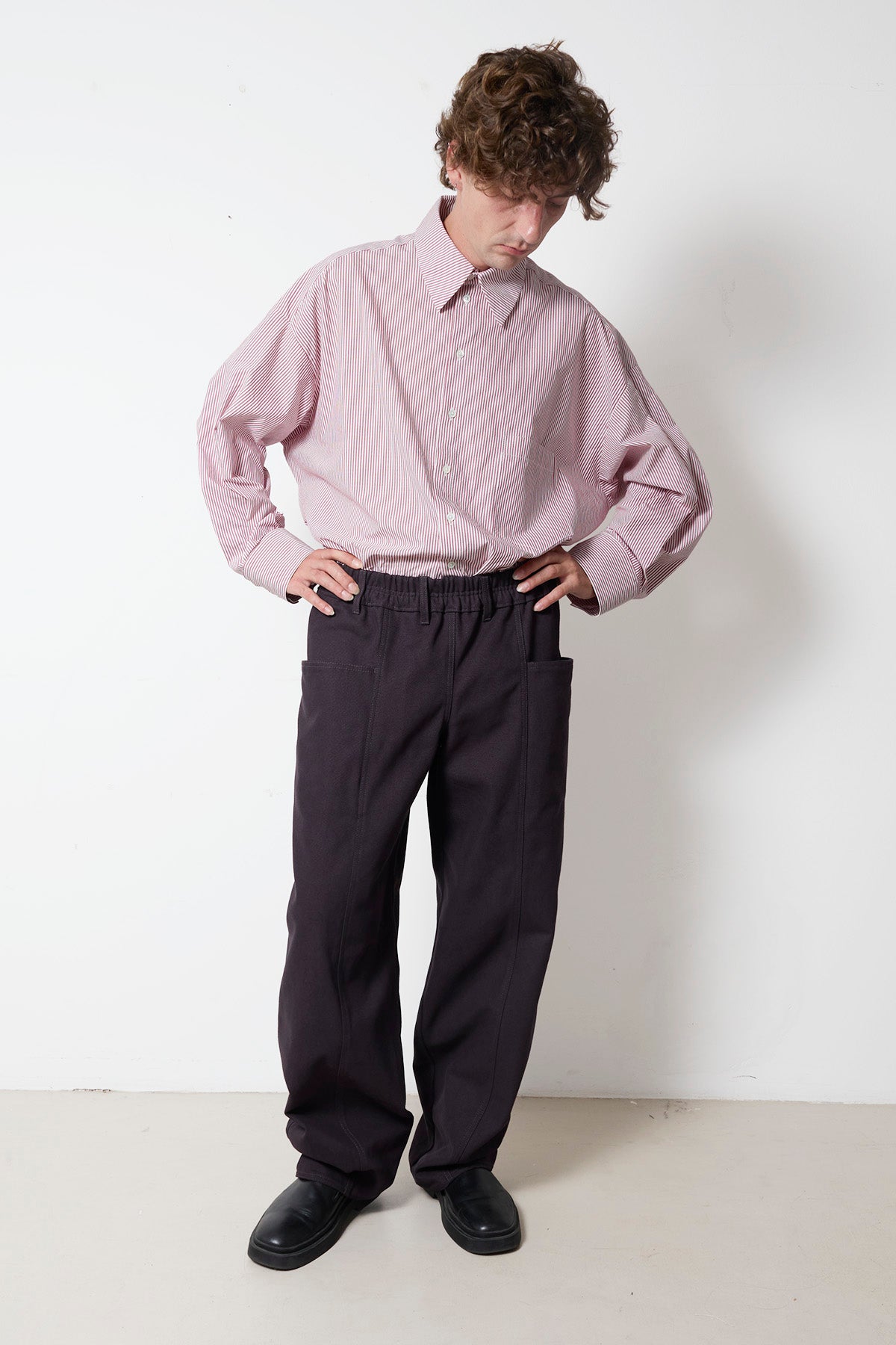 The Carpenter's Pant in Deep Purple Peached Panama Canvas