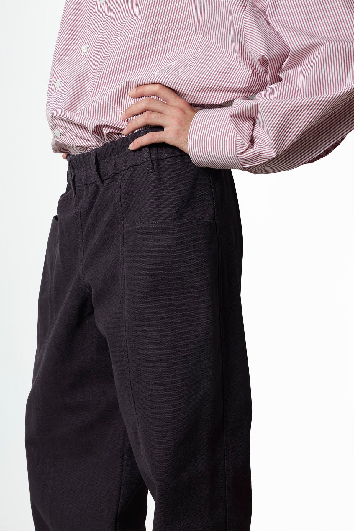 The Carpenter's Pant in Deep Purple Peached Panama Canvas