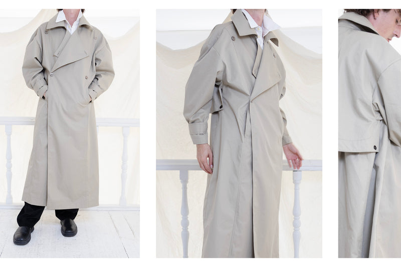 Archetype Trench Coat in Beige Waterproof Cotton