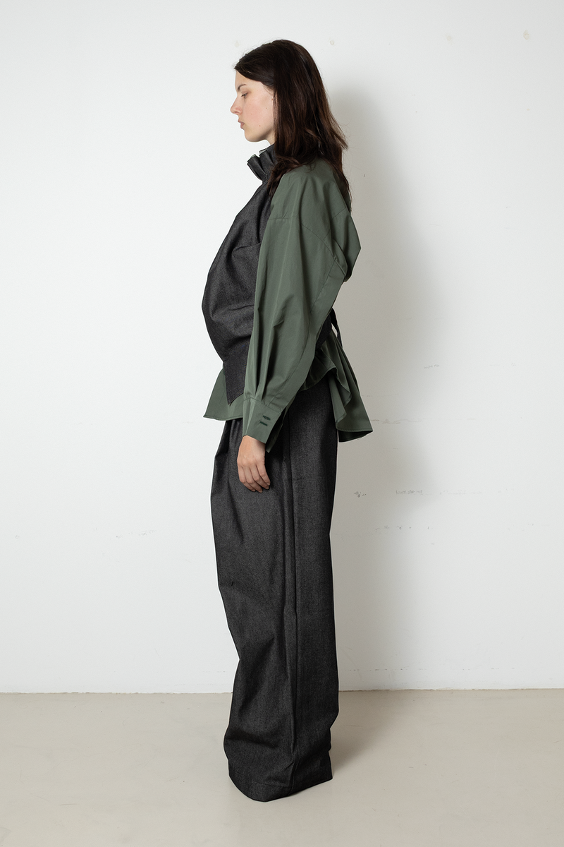 ARCHETYPE Top in Black Denim