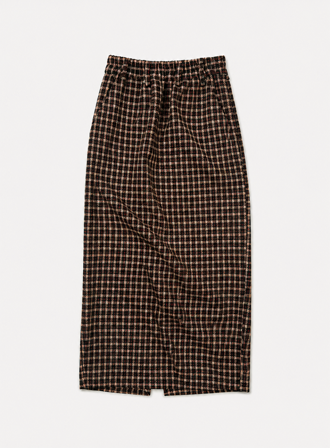 ARCHETYPE Straight Echo Skirt in Checkered Wool