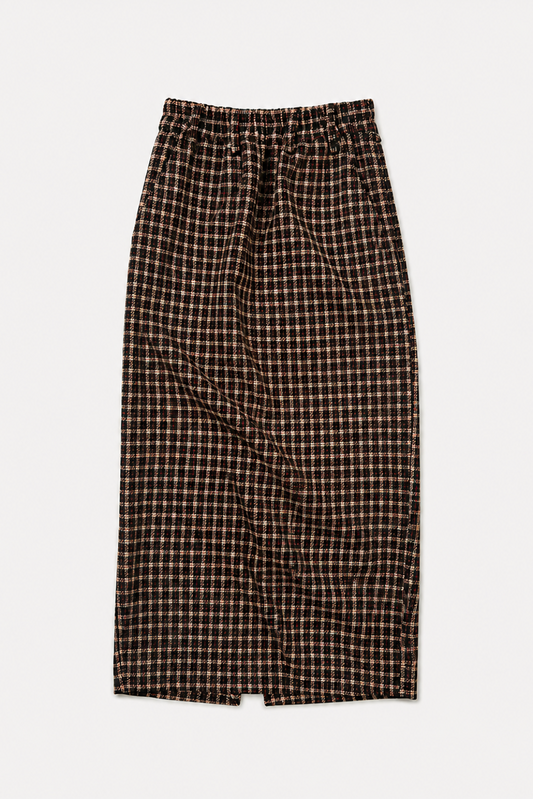 Swell Skirt in Checkered Wool