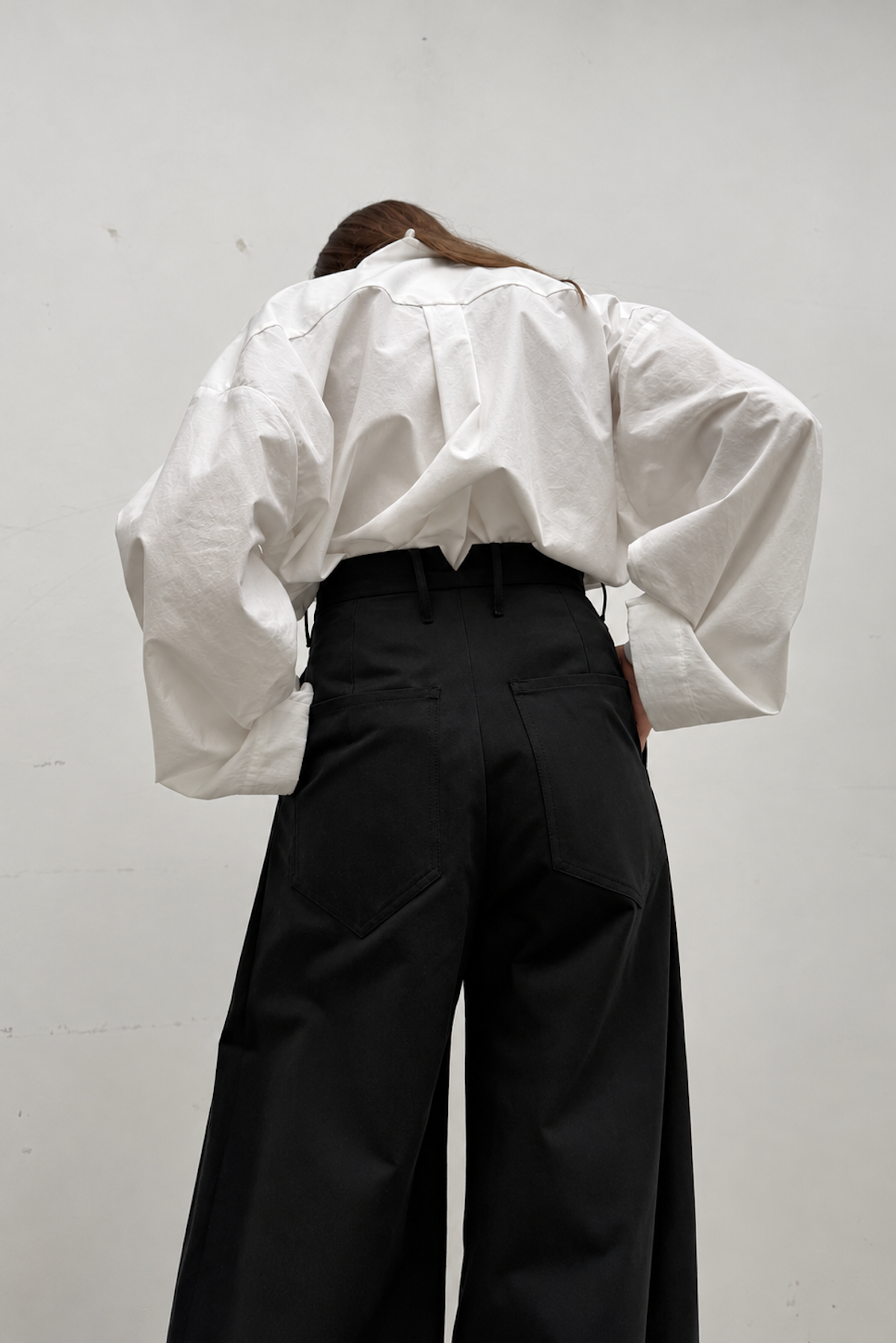 Tuxedo Shirt in White Cotton Poplin
