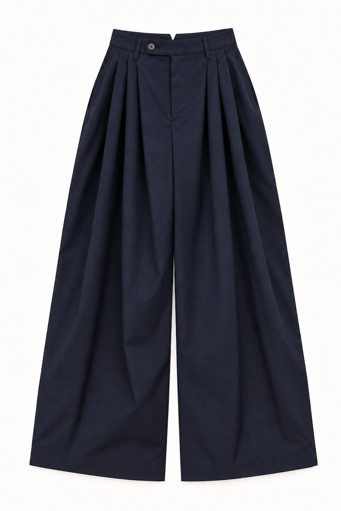 Trousers in Navy Cotton Poplin