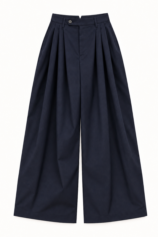 Bloom Pant in Navy Cotton Poplin