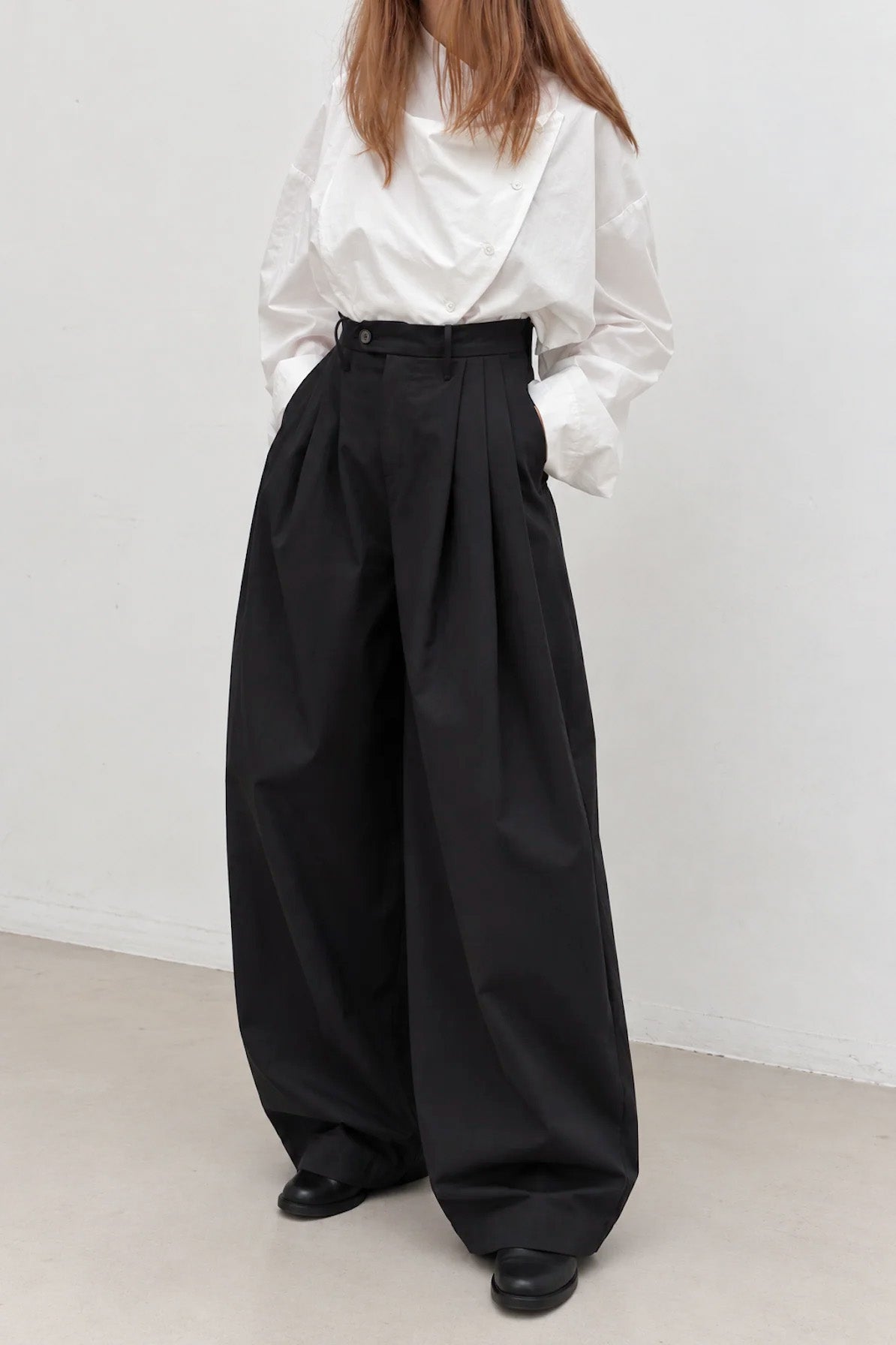 Bloom Pant in Black Peached Cotton Twill