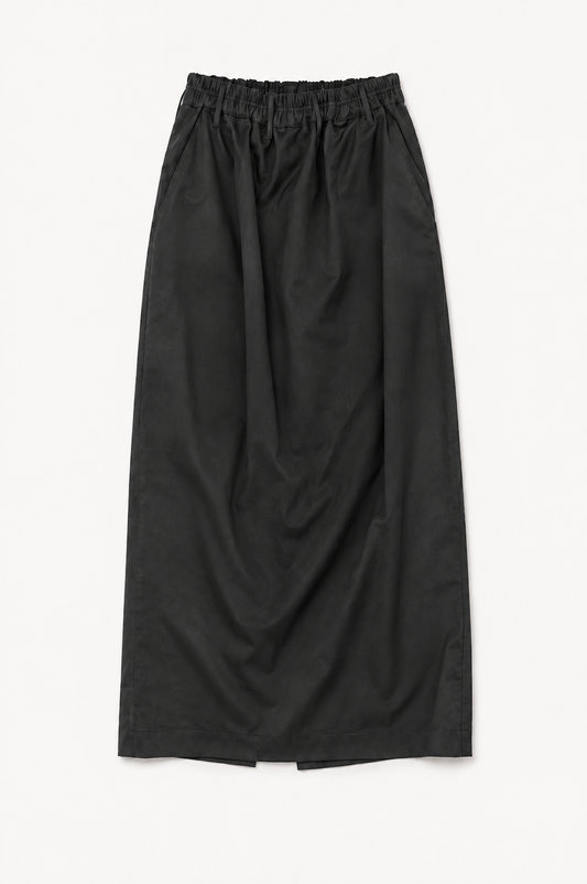 Swell Skirt in Black Heavy Drill Cotton