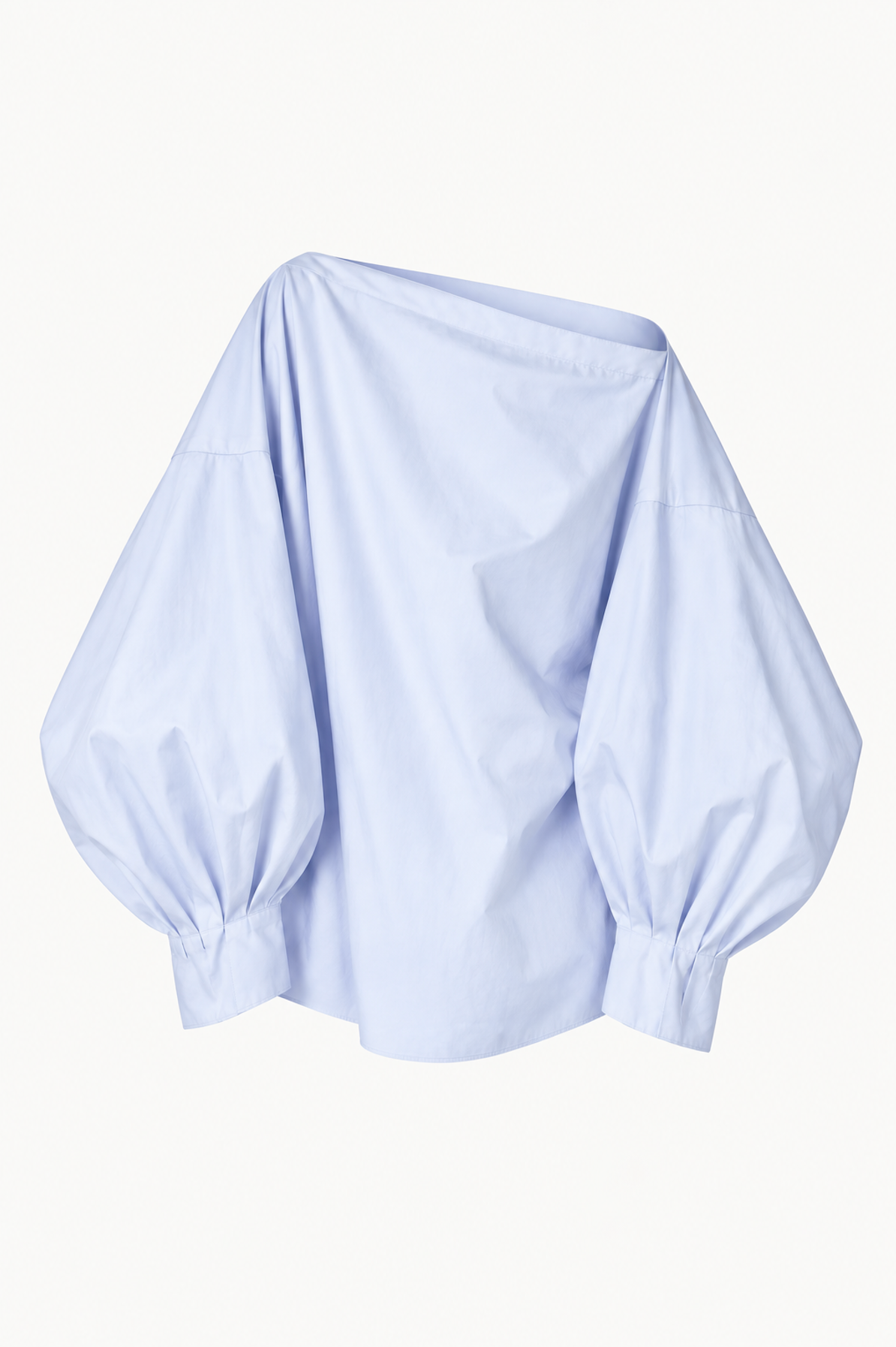 Indulging Top in Blue Satin Cotton