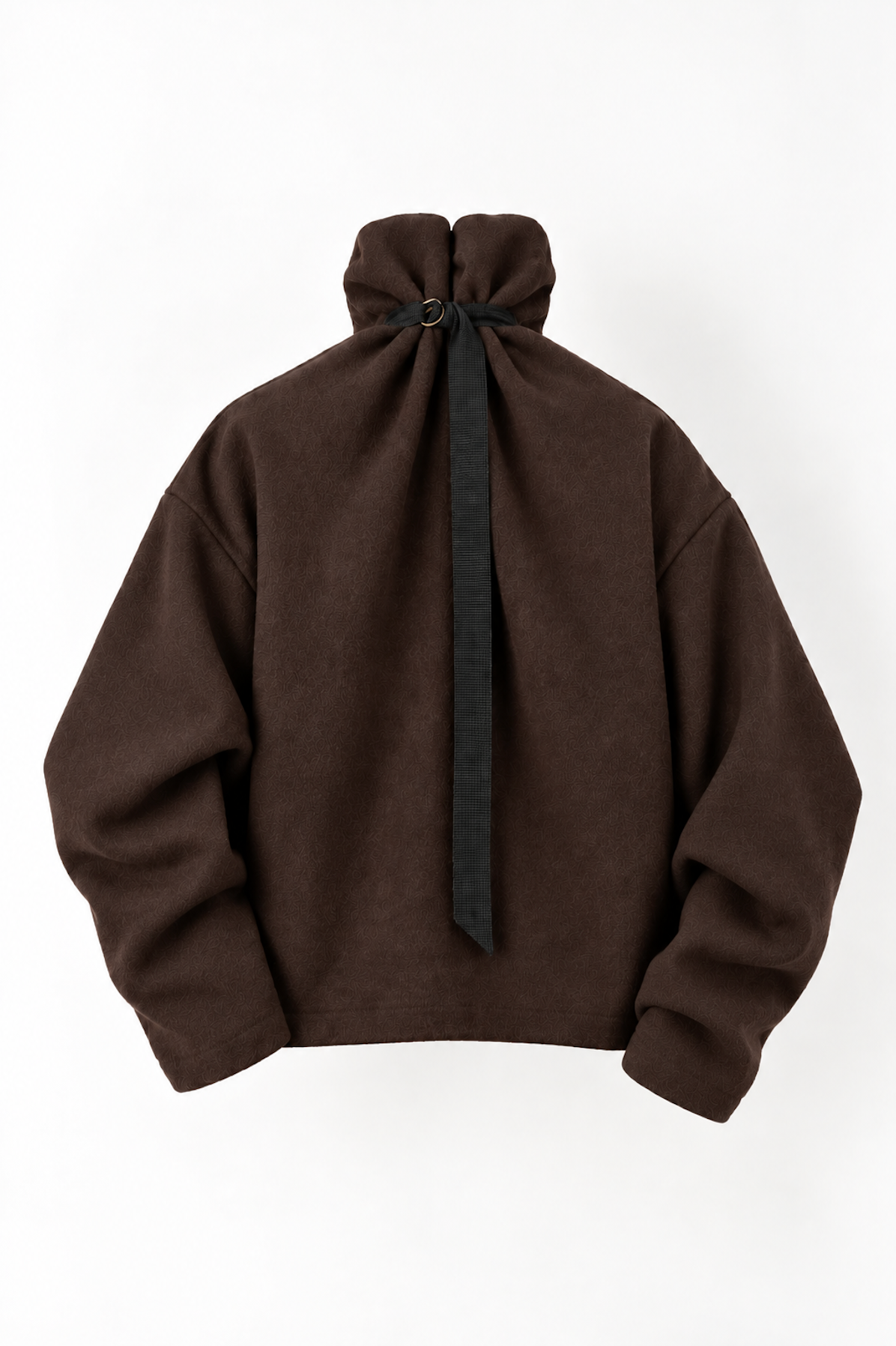 Cloud Collar Pullover in Brown Felt Wool