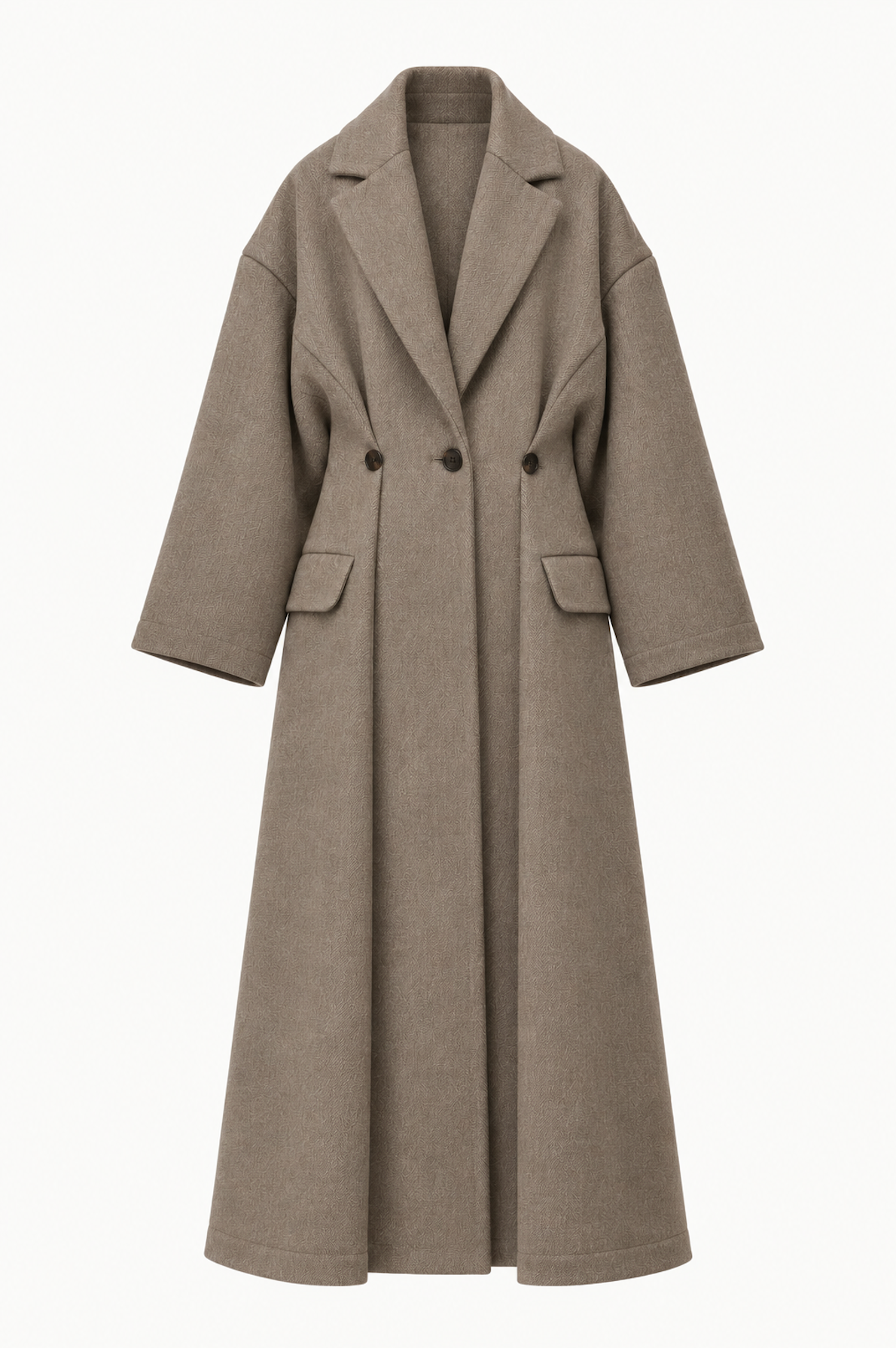 Folded Coat in Brig Sage Heavy Wool