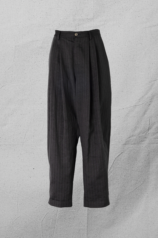 Archetype Billowing Trousers Striped Linen (Narrowed)