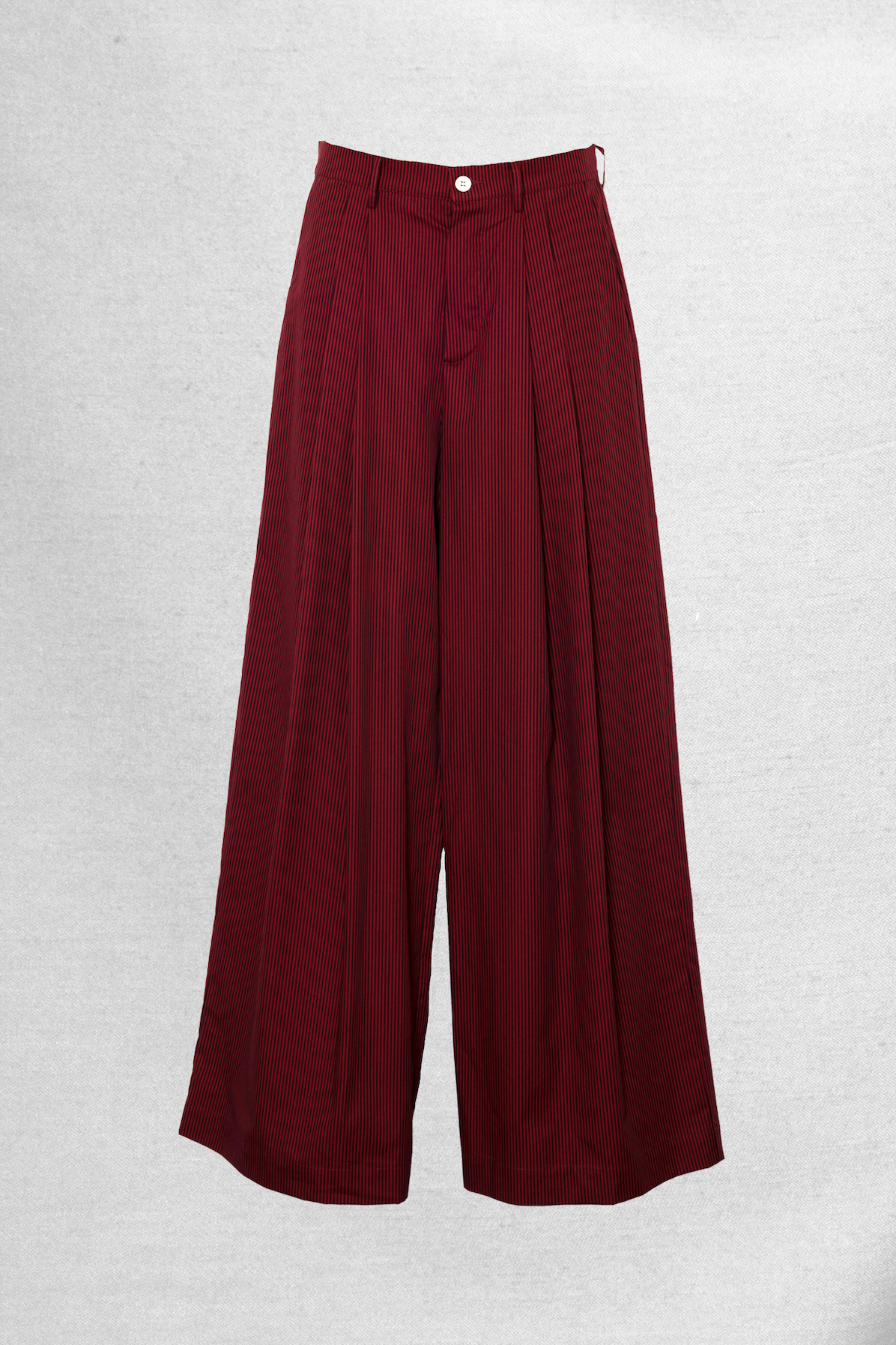 Archetype Billowing Trousers Berry Striped Cotton