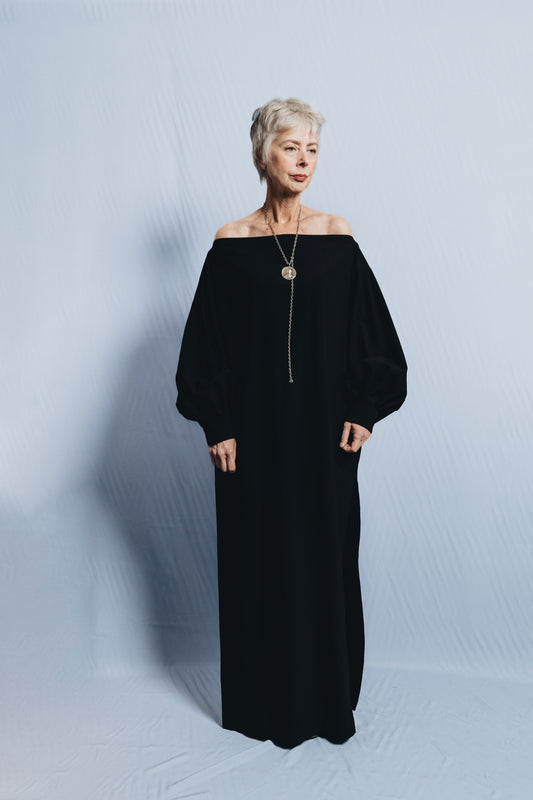Archetype Revealing Dress Black Wool
