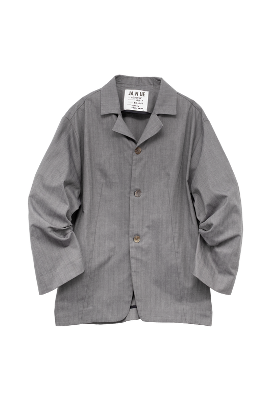 ARCHETYPE Pinching vest in grey herringbone cotton